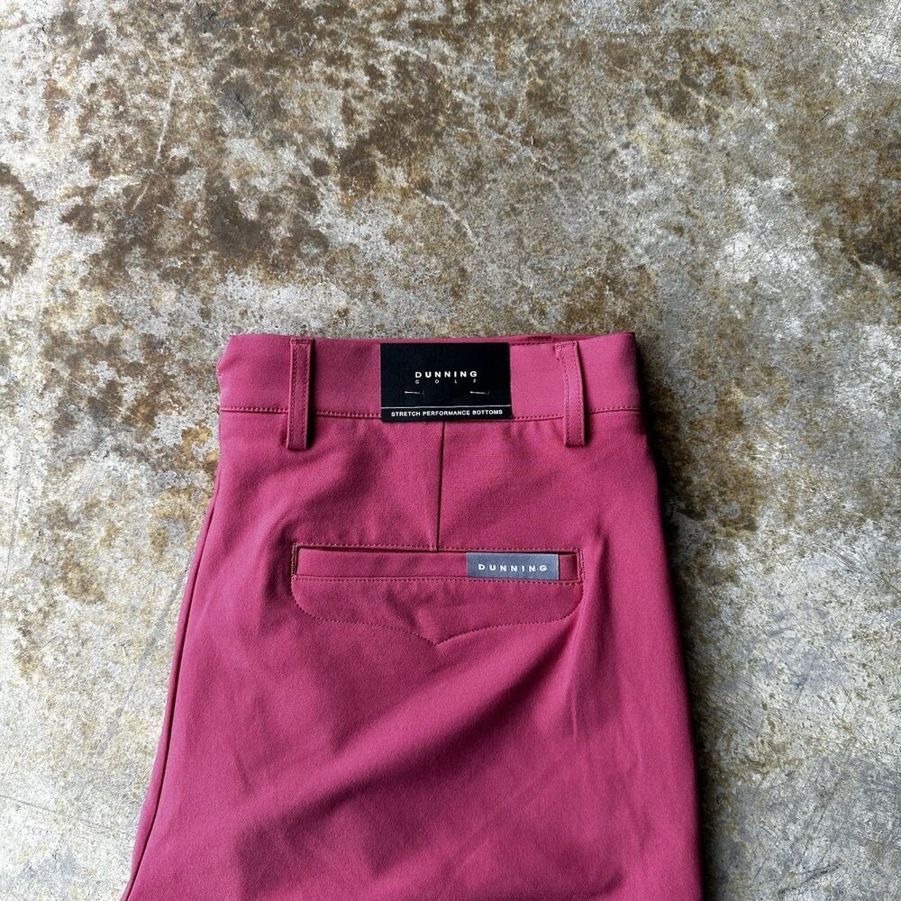 Dunning Mens Golf Performance Shorts Pink Flat Front Casual Stretch Size 32